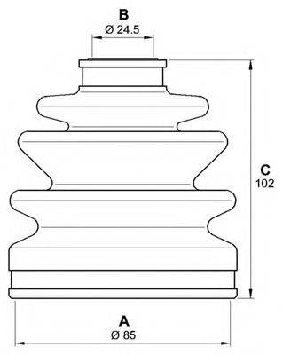 OPEN PARTS SJK702500 Комплект пылника, приводной вал