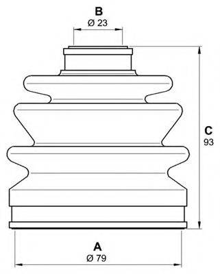 OPEN PARTS SJK703500 Комплект пылника, приводной вал