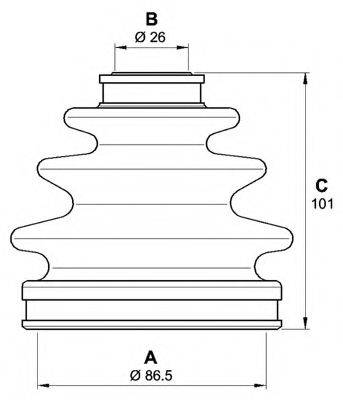 OPEN PARTS SJK712100 Комплект пылника, приводной вал