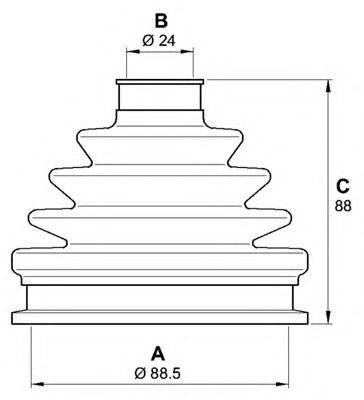 OPEN PARTS SJK713600 Комплект пылника, приводной вал