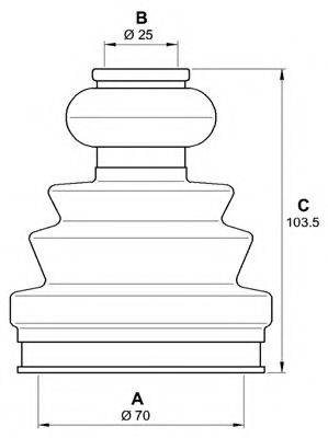 OPEN PARTS SJK721400 Комплект пылника, приводной вал