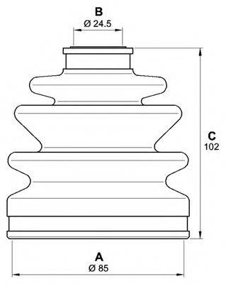 OPEN PARTS SJK722400 Комплект пылника, приводной вал