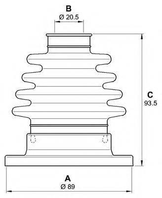 OPEN PARTS SJK722600 Комплект пылника, приводной вал