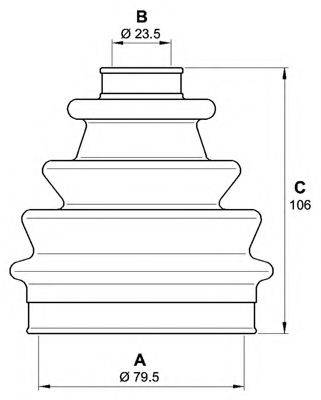 OPEN PARTS SJK723700 Комплект пылника, приводной вал