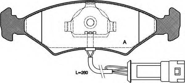 OPEN PARTS BPA011932 Комплект тормозных колодок, дисковый тормоз