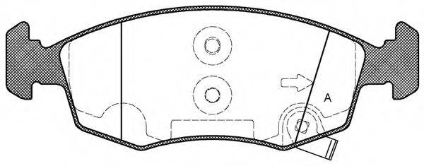 OPEN PARTS BPA017250 Комплект тормозных колодок, дисковый тормоз