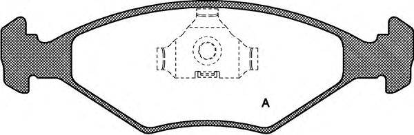 OPEN PARTS BPA028100 Комплект тормозных колодок, дисковый тормоз