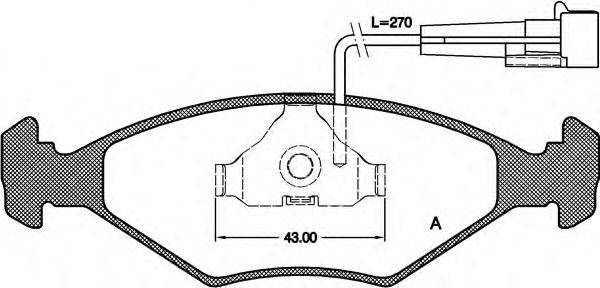 OPEN PARTS BPA028112 Комплект тормозных колодок, дисковый тормоз