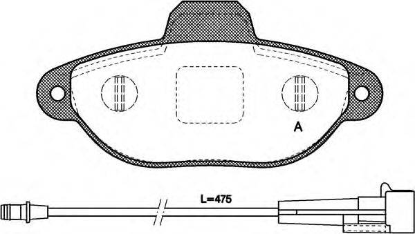 OPEN PARTS BPA041401 Комплект тормозных колодок, дисковый тормоз