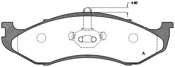 OPEN PARTS BPA046700 Комплект тормозных колодок, дисковый тормоз