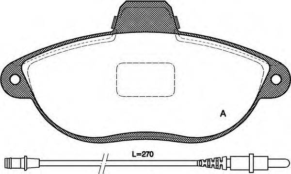 OPEN PARTS BPA060202 Комплект тормозных колодок, дисковый тормоз