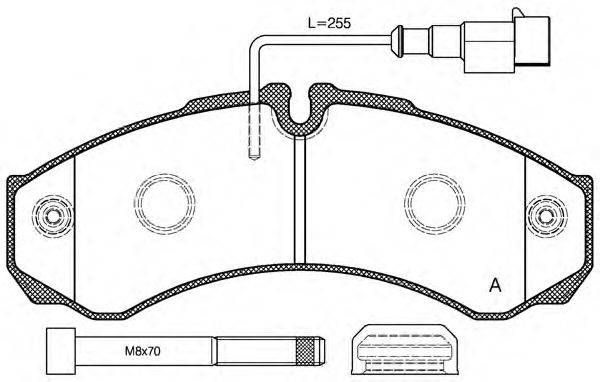 OPEN PARTS BPA065132 Комплект тормозных колодок, дисковый тормоз