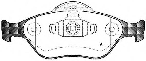 OPEN PARTS BPA076600 Комплект тормозных колодок, дисковый тормоз