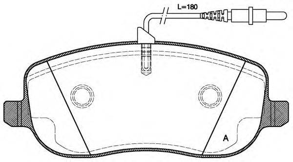 OPEN PARTS BPA087912 Комплект тормозных колодок, дисковый тормоз