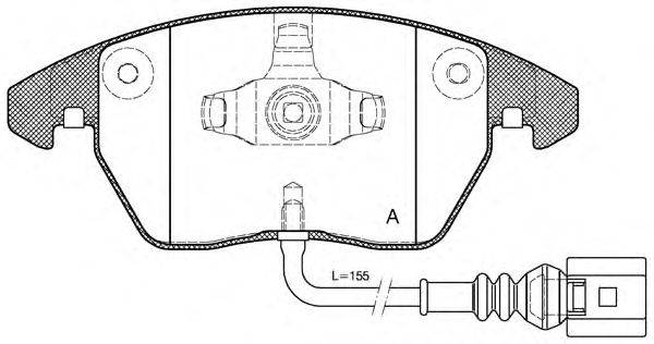 OPEN PARTS BPA103001 Комплект тормозных колодок, дисковый тормоз