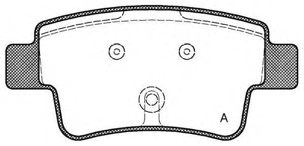 OPEN PARTS BPA119800 Комплект тормозных колодок, дисковый тормоз