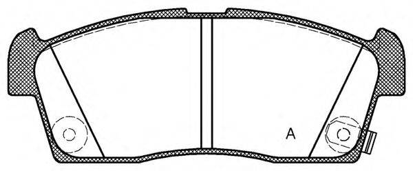 OPEN PARTS BPA119902 Комплект тормозных колодок, дисковый тормоз