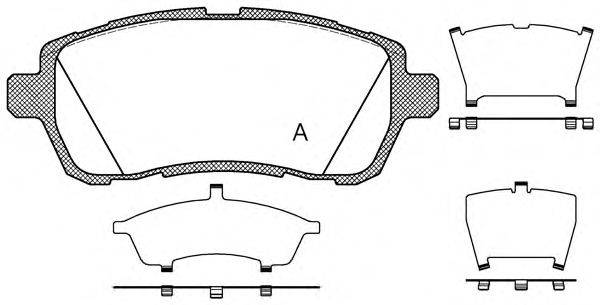 OPEN PARTS BPA128110 Комплект тормозных колодок, дисковый тормоз