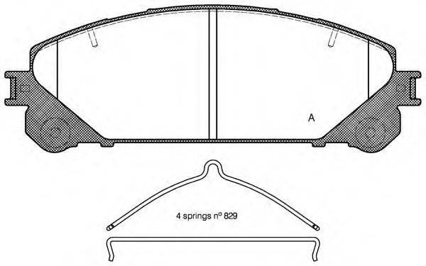 OPEN PARTS BPA131200 Комплект тормозных колодок, дисковый тормоз