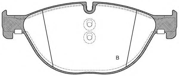 OPEN PARTS BPA141400 Комплект тормозных колодок, дисковый тормоз