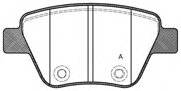 OPEN PARTS BPA142000 Комплект тормозных колодок, дисковый тормоз