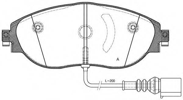 OPEN PARTS BPA147001 Комплект тормозных колодок, дисковый тормоз