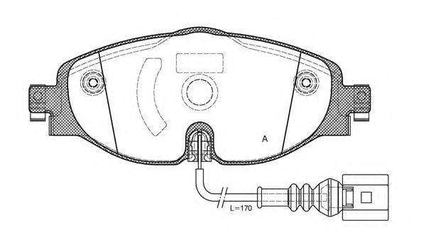 OPEN PARTS BPA151501 Комплект тормозных колодок, дисковый тормоз