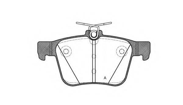 OPEN PARTS BPA151610 Комплект тормозных колодок, дисковый тормоз