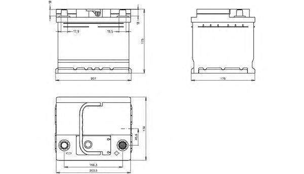 OPEN PARTS BT045L1B00 Стартерная аккумуляторная батарея