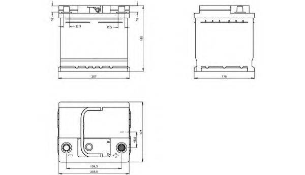 OPEN PARTS BT055L130 Стартерная аккумуляторная батарея