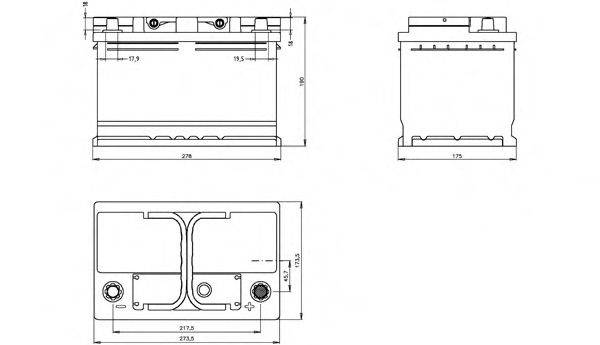 OPEN PARTS BT074L300 Стартерная аккумуляторная батарея