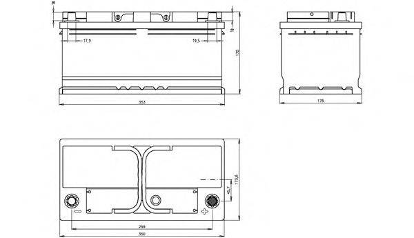 OPEN PARTS BT100L5B30 Стартерная аккумуляторная батарея