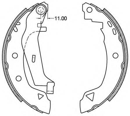 OPEN PARTS BSA209800 Комплект тормозных колодок