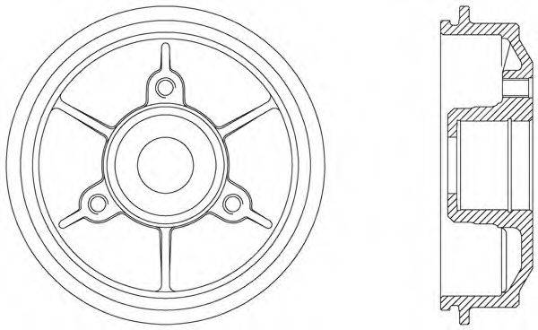 OPEN PARTS BAD900830 Тормозной барабан