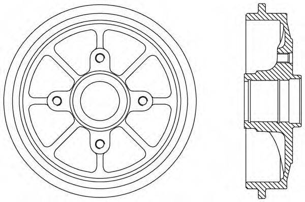 OPEN PARTS BAD907030 Тормозной барабан