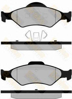BRAKE ENGINEERING PA1268 Комплект тормозных колодок, дисковый тормоз