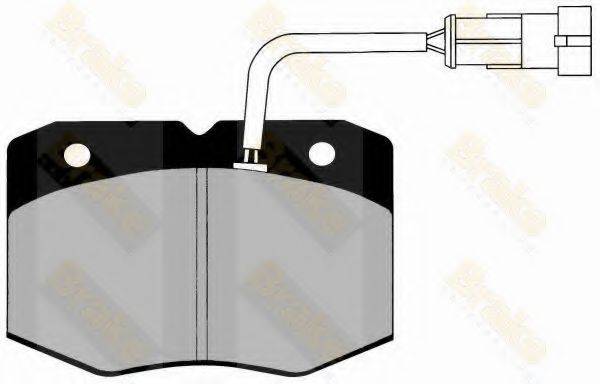 BRAKE ENGINEERING PA1276 Комплект тормозных колодок, дисковый тормоз