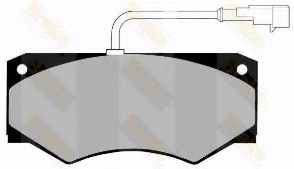 BRAKE ENGINEERING PA1314 Комплект тормозных колодок, дисковый тормоз