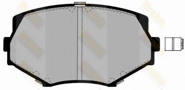 BRAKE ENGINEERING PA1327 Комплект тормозных колодок, дисковый тормоз