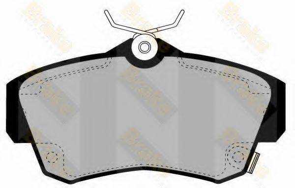 BRAKE ENGINEERING PA1330 Комплект тормозных колодок, дисковый тормоз