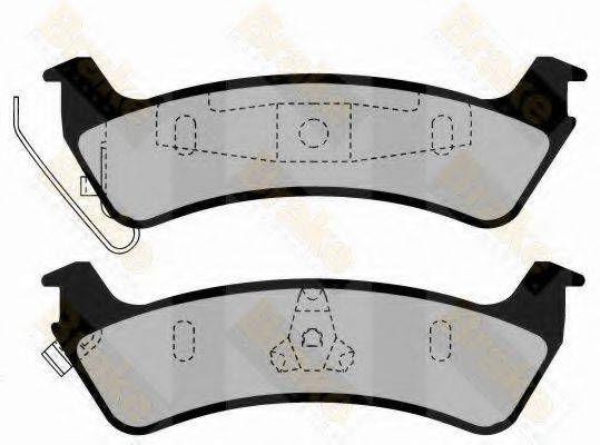 BRAKE ENGINEERING PA1441 Комплект тормозных колодок, дисковый тормоз