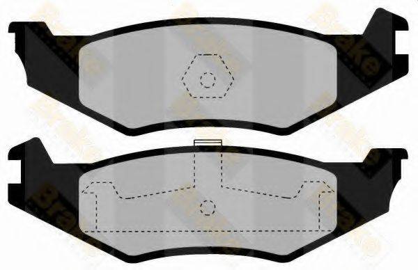 BRAKE ENGINEERING PA1444 Комплект тормозных колодок, дисковый тормоз