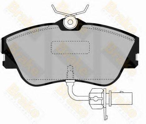 BRAKE ENGINEERING PA1455 Комплект тормозных колодок, дисковый тормоз