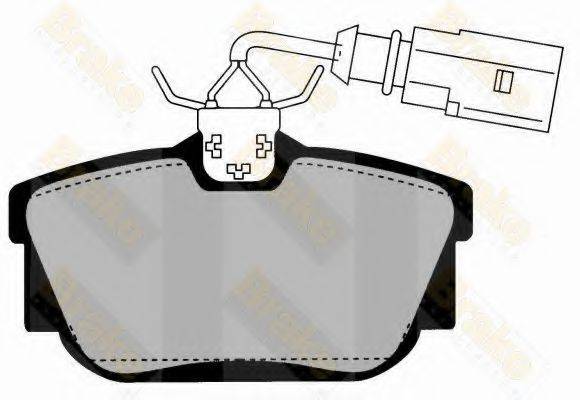 BRAKE ENGINEERING PA1457 Комплект тормозных колодок, дисковый тормоз