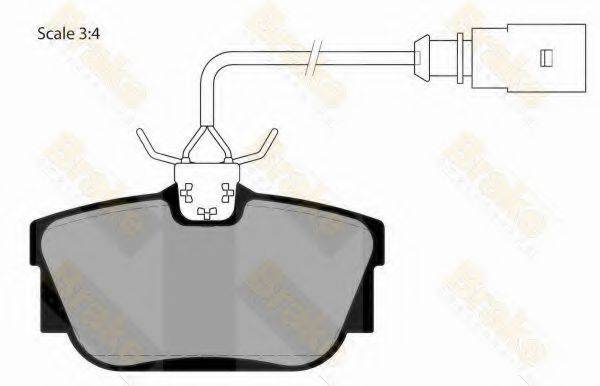 BRAKE ENGINEERING PA1470 Комплект тормозных колодок, дисковый тормоз