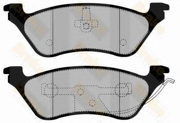 BRAKE ENGINEERING PA1473 Комплект тормозных колодок, дисковый тормоз