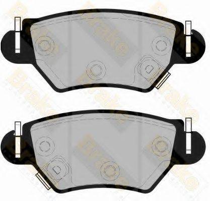 BRAKE ENGINEERING PA1539 Комплект тормозных колодок, дисковый тормоз