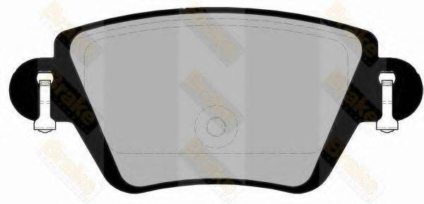 BRAKE ENGINEERING PA1597 Комплект тормозных колодок, дисковый тормоз