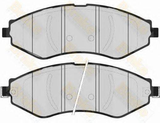 BRAKE ENGINEERING PA1601 Комплект тормозных колодок, дисковый тормоз