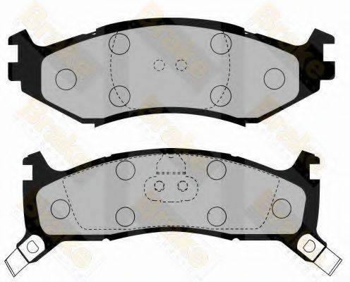 BRAKE ENGINEERING PA1625 Комплект тормозных колодок, дисковый тормоз